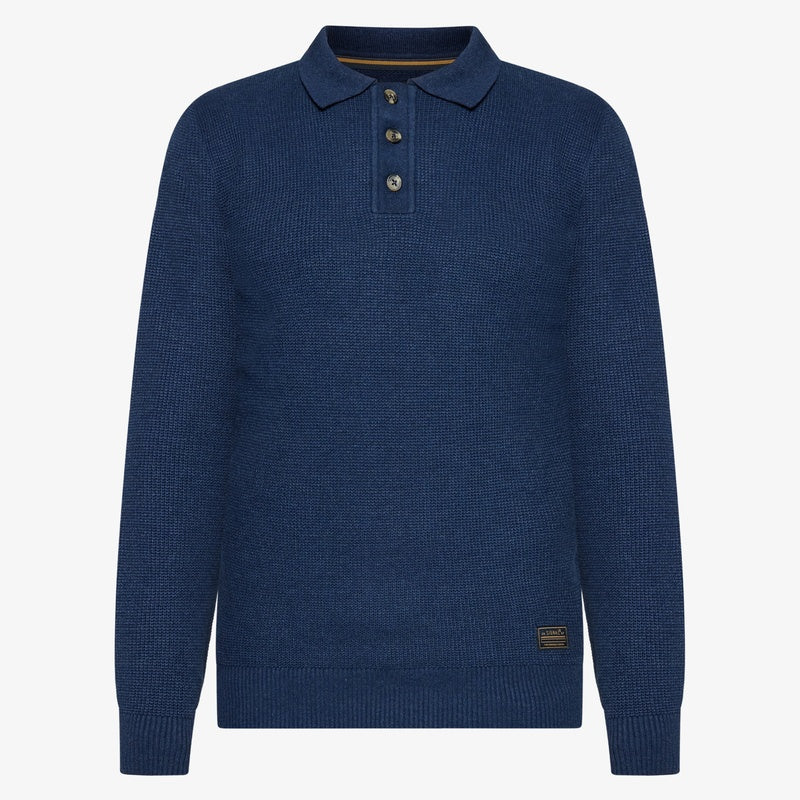 KlasSi Structure Polo + - Deep Marine Melange