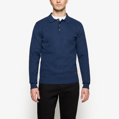 KlasSi Structure Polo + - Deep Marine Melange