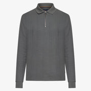 PittSi Structured Zip Polo - Shadow grey