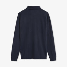 PittSi Structured Zip Polo - Deep Marine