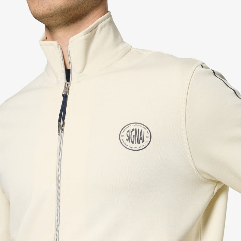 MattsSi Zip Sweat Cardigan - Ivory Cream