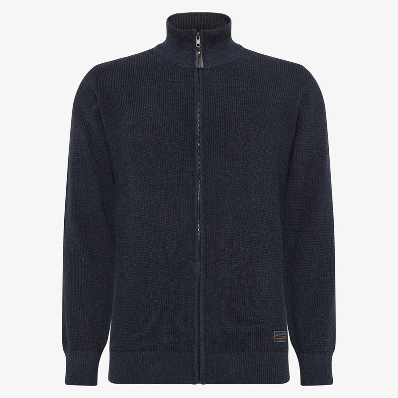 AndersSi Structure Cardigan + - Deep Marine Melange