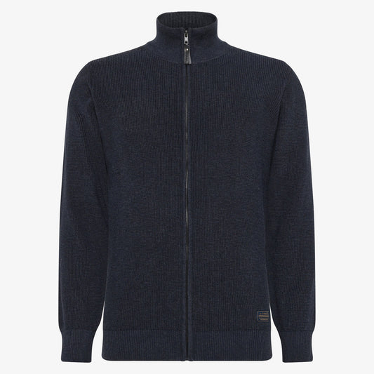 AndersSi Structure Cardigan + - Deep Marine Melange