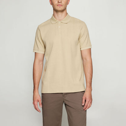 OlauSi Structured Polo - Warm beige