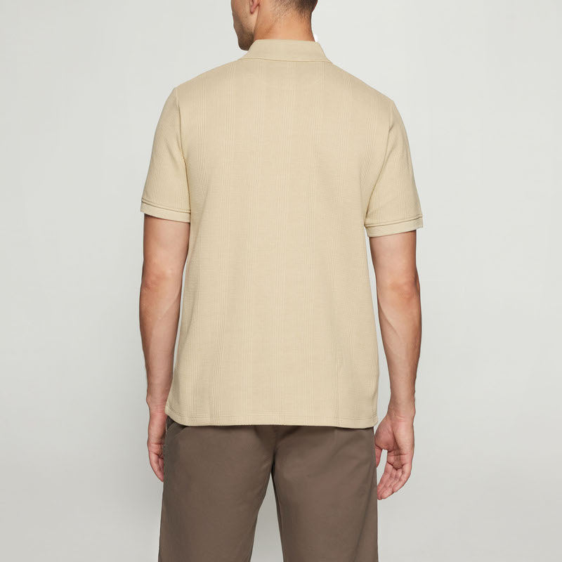 OlauSi Structured Polo - Warm beige