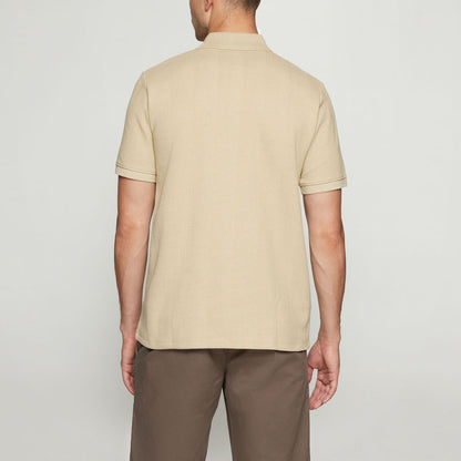 OlauSi Structured Polo - Warm beige