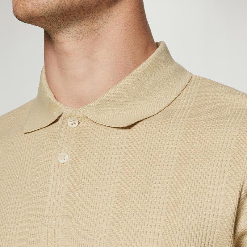 OlauSi Structured Polo - Warm beige