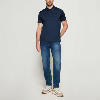 ThomasSI Pocket Tech Polo + - Blue Captain