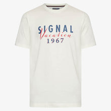 FinnSi Front Print Tee + - Ecru Vapor