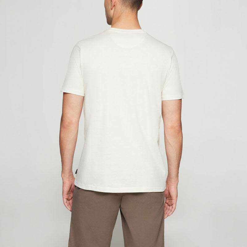 FinnSi Front Print Tee + - Ecru Vapor