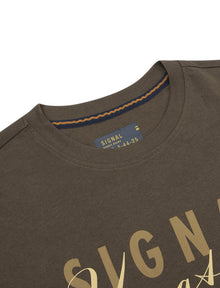 FinnSi Front Print Tee + - Espresso