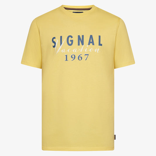 FinnSi Front Print Tee + - Yellow Buff
