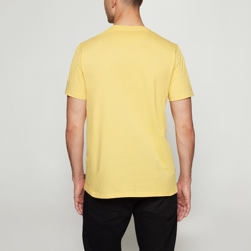FinnSi Front Print Tee + - Yellow Buff