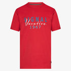 FinnSi Front Print Tee + - Dusty red