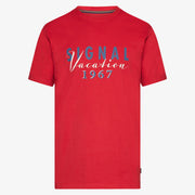 FinnSi Front Print Tee + - Dusty red