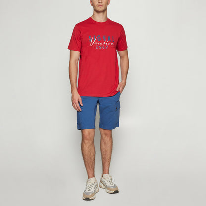FinnSi Front Print Tee + - Dusty red