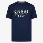 FinnSi Front Print Tee + - Blue Captain