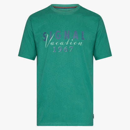 FinnSi Front Print Tee + - Green garden