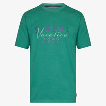 FinnSi Front Print Tee + - Green garden