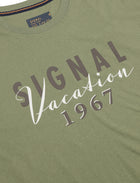 FinnSi Front Print Tee + - Oil Green