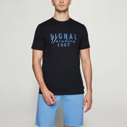 FinnSi Front Print Tee + - Black
