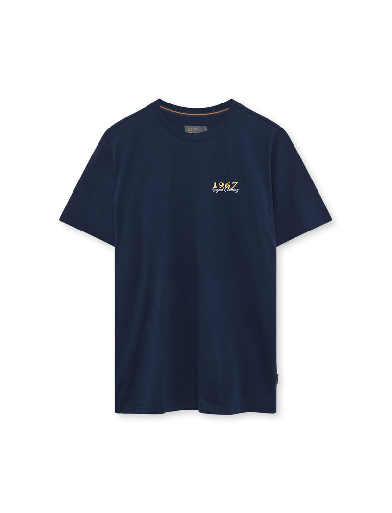FrodoSi Chest Print Tee + - Blue Captain