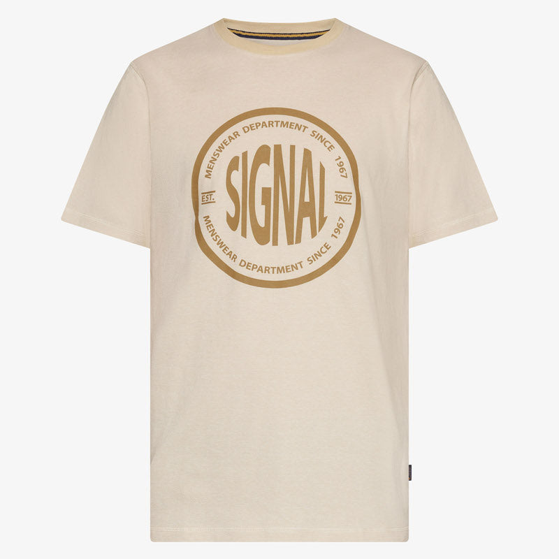 FelixSi Mini Stripe Print Tee+ - Warm beige