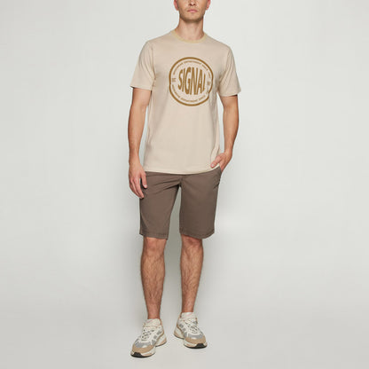 FelixSi Mini Stripe Print Tee+ - Warm beige