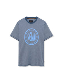 FelixSi Mini Stripe Print Tee+ - Blue Captain