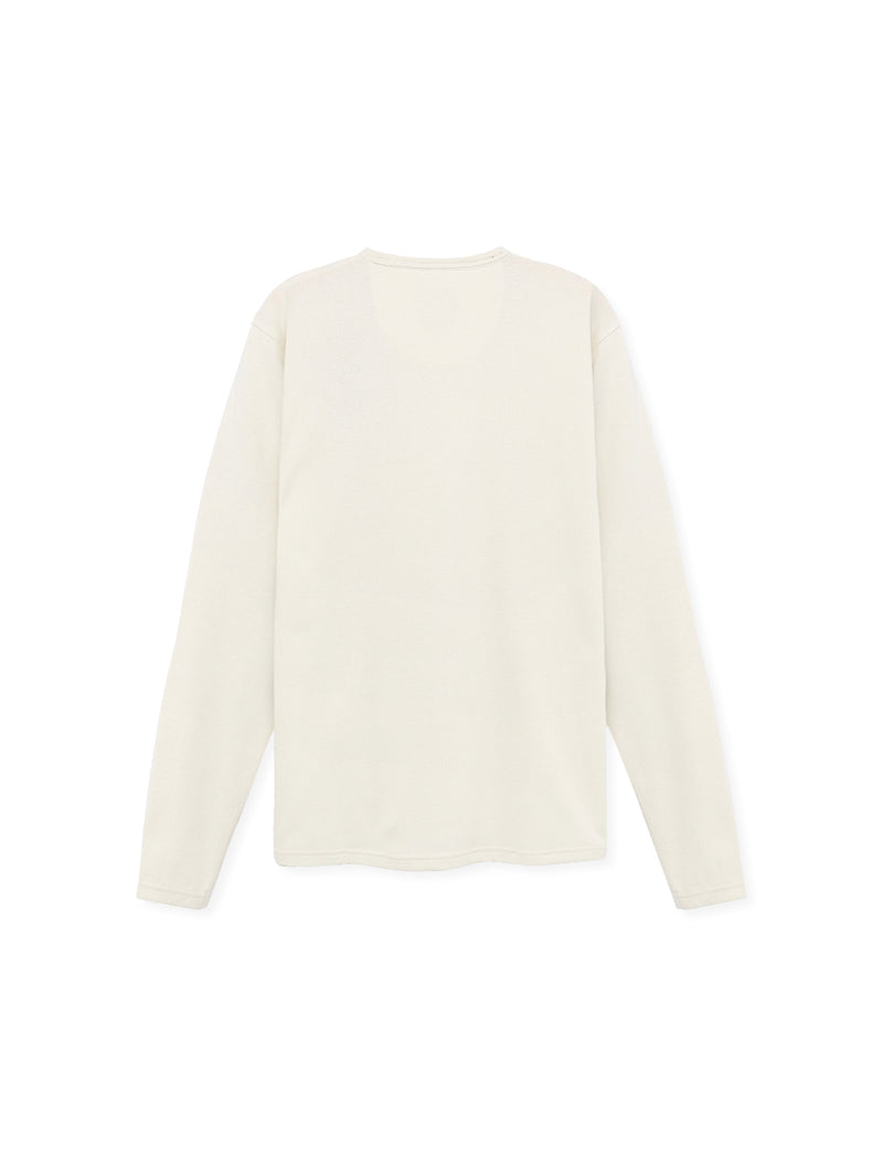 FredSi Waffle Tee LS - Ecru Vapor