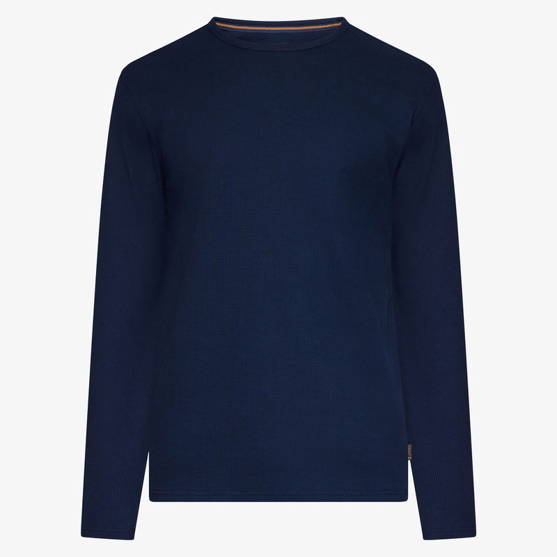 FredSi Waffle Tee LS - Blue Captain