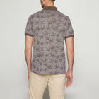 EfronSi Jaquard Pattern Polo - Espresso