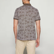 EfronSi Jaquard Pattern Polo - Espresso