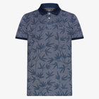EfronSi Jaquard Pattern Polo - Blue Captain
