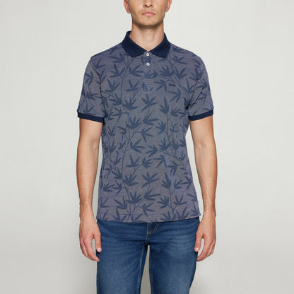 EfronSi Jaquard Pattern Polo - Blue Captain