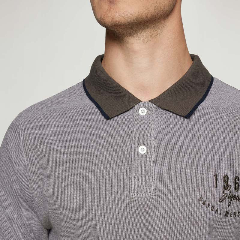 ElvisSi Oxford Polo - Espresso