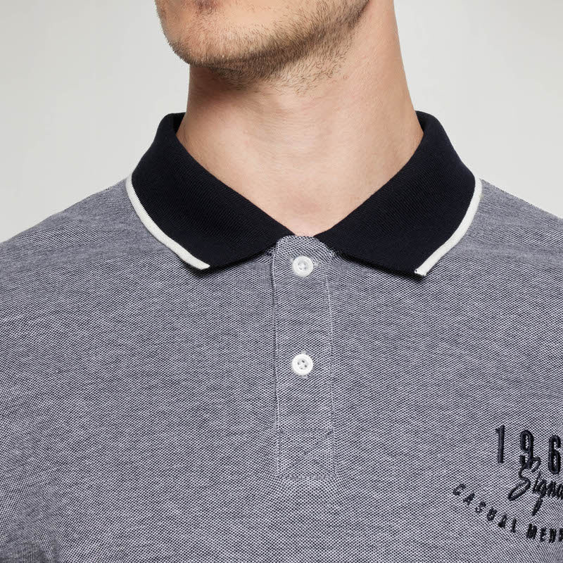 ElvisSi Oxford Polo - Deep Marine