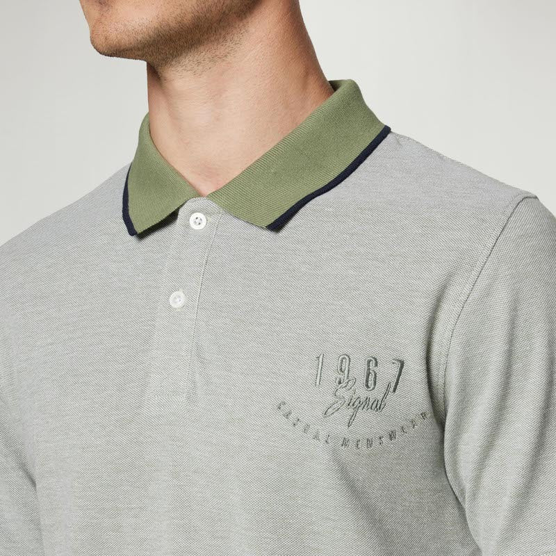 ElvisSi Oxford Polo - Oil Green