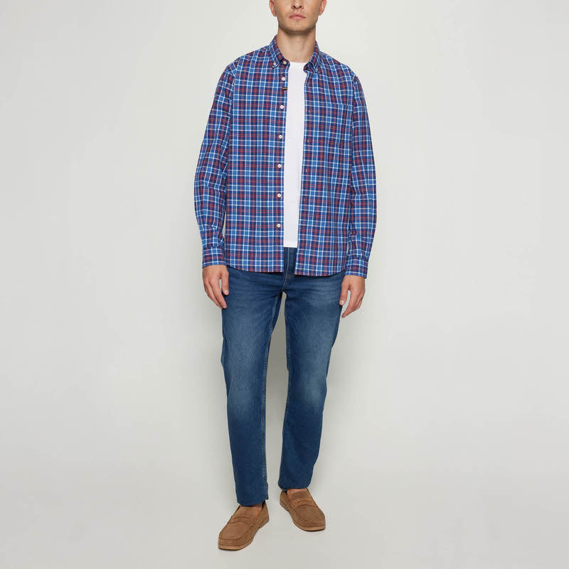 GabrielSi Slub Check - True blue