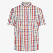 GianSi Slub Check SS - Dusty red
