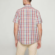 GianSi Slub Check SS - Dusty red