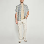 GusSi Linen/cotton Print - Blue Captain