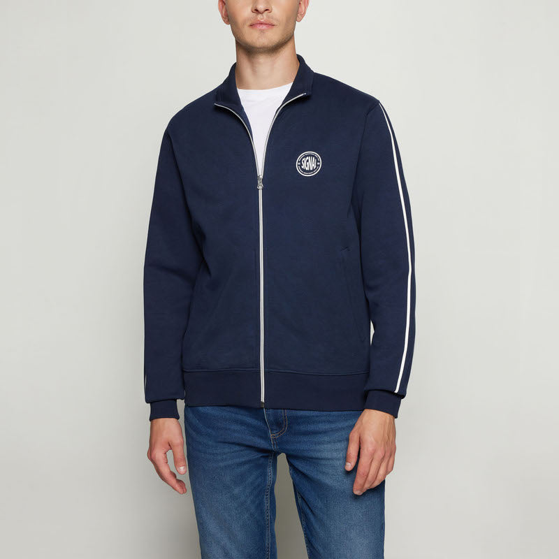MattsSi Zip Sweat Cardigan - Deep Marine