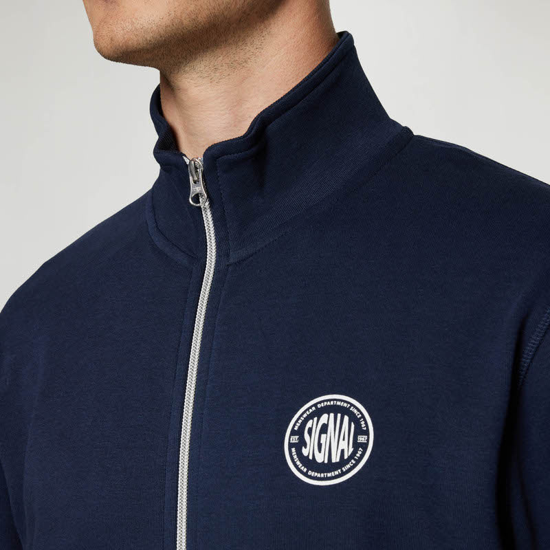 MattsSi Zip Sweat Cardigan - Deep Marine