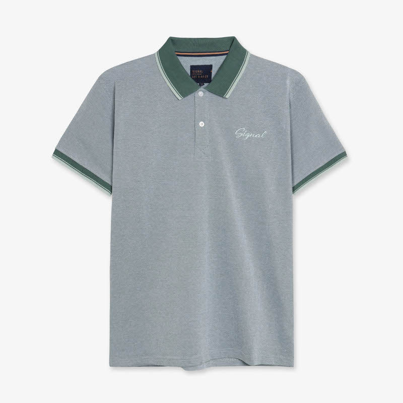 ReneSi Contrast Polo - Green Ivy