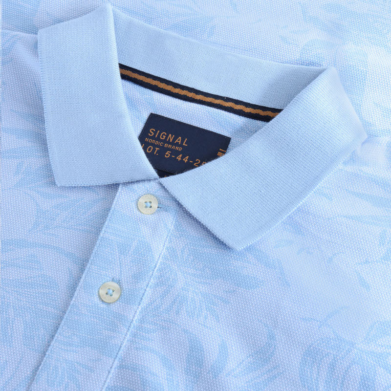 RavenSi Aop Jaquard Polo - Blue Wind