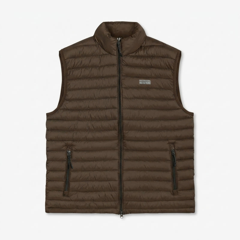 10279 LarrySi MiniPuf Vest - Espresso