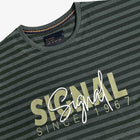 13656 LewiSi Subtle Stripe Print - Evergreen