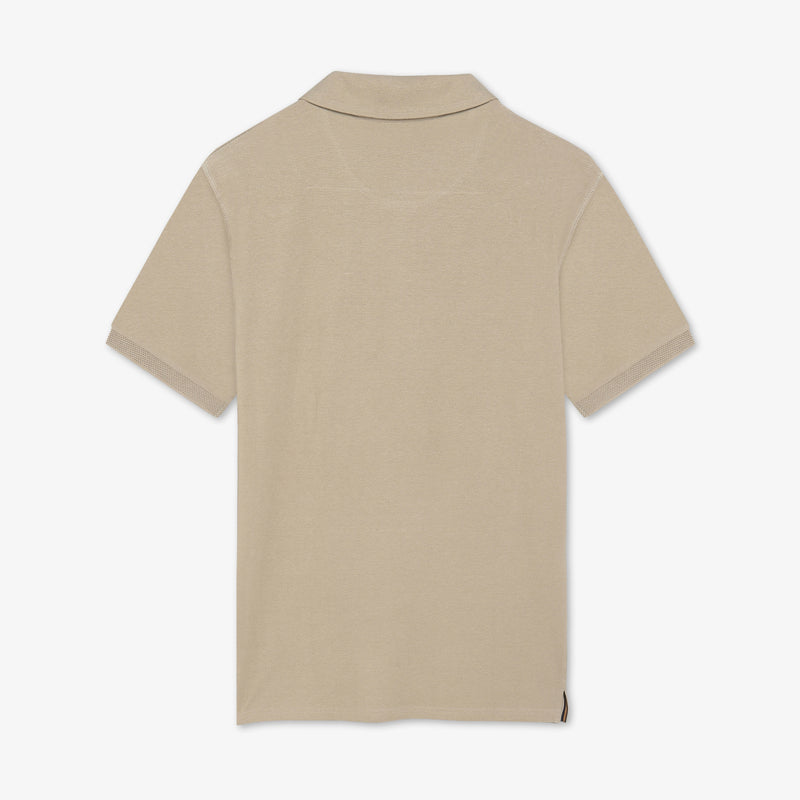 13657 LeonSi Heavy Emb. Polo - Sandy Taste