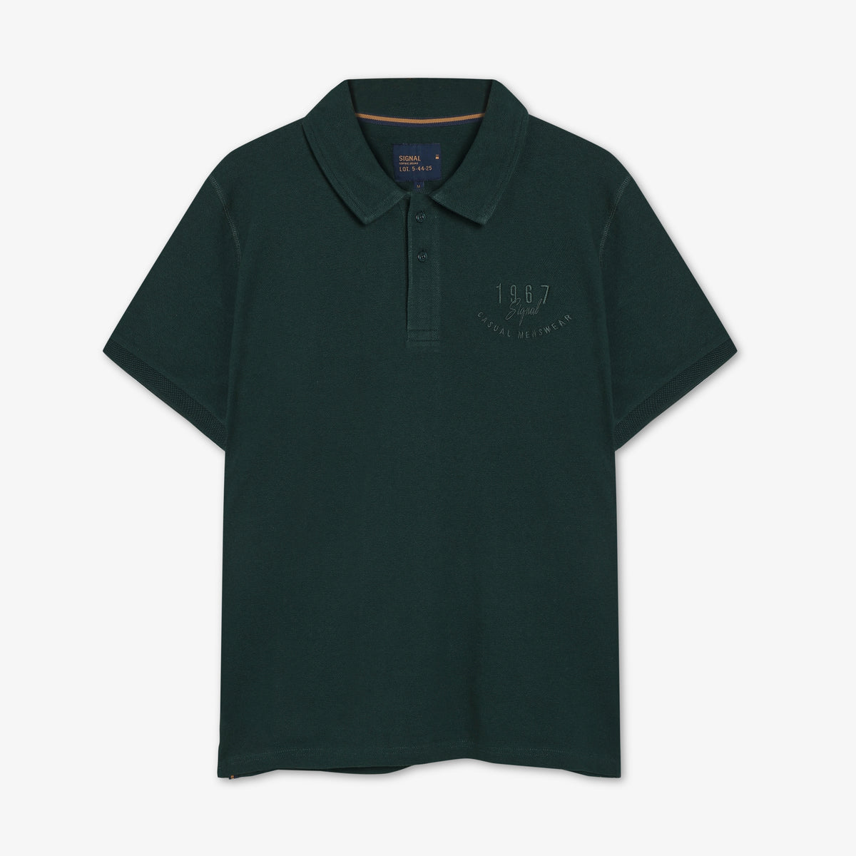 13657 LeonSi Heavy Emb. Polo - Evergreen